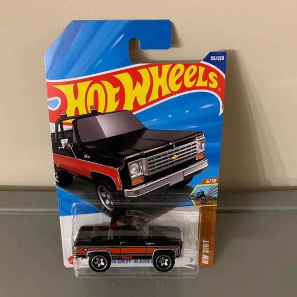 Mattel Other - Mattel Hot Wheels ‘75 Chevy Blazer Toy Truck - Black & Red  HW Dirt NEW 115/250